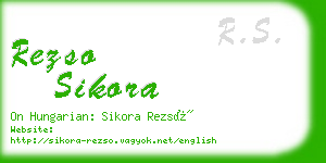 rezso sikora business card